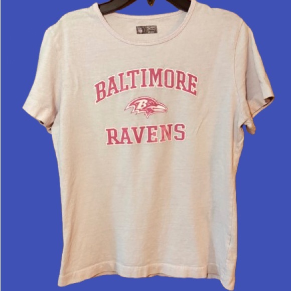 NFL Baltimore Ravens Girls Juniors T-Shirt Small Pink - Picture 1 of 3
